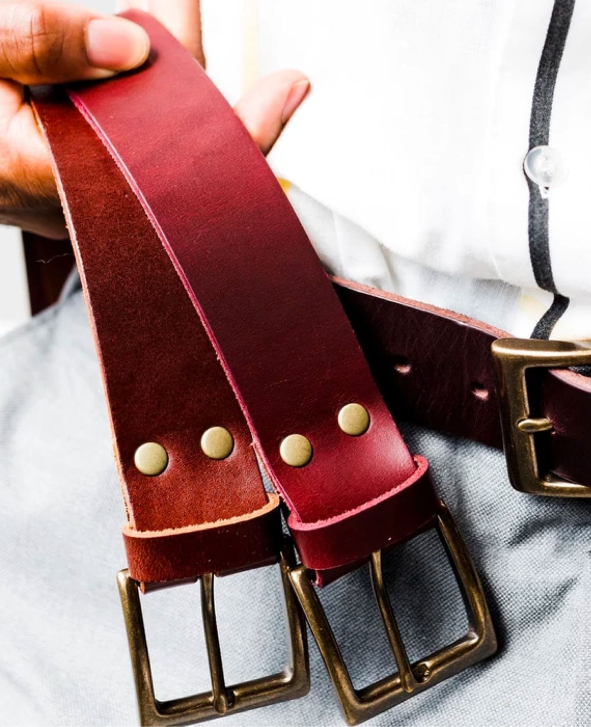 Men's leather belts bark - Image 2